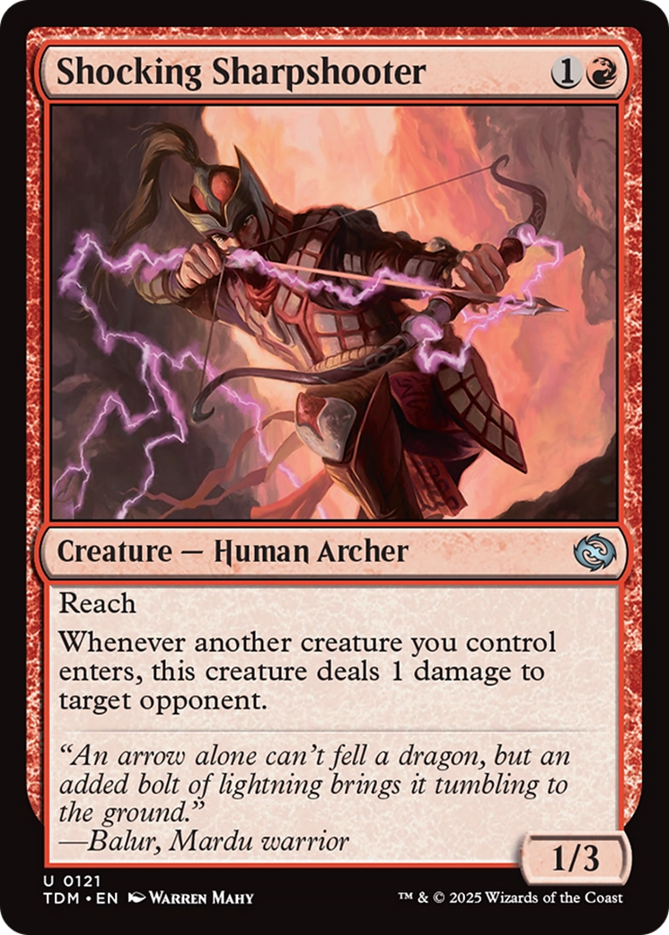 Shocking Sharpshooter [Tarkir: Dragonstorm] | Dumpster Cat Games