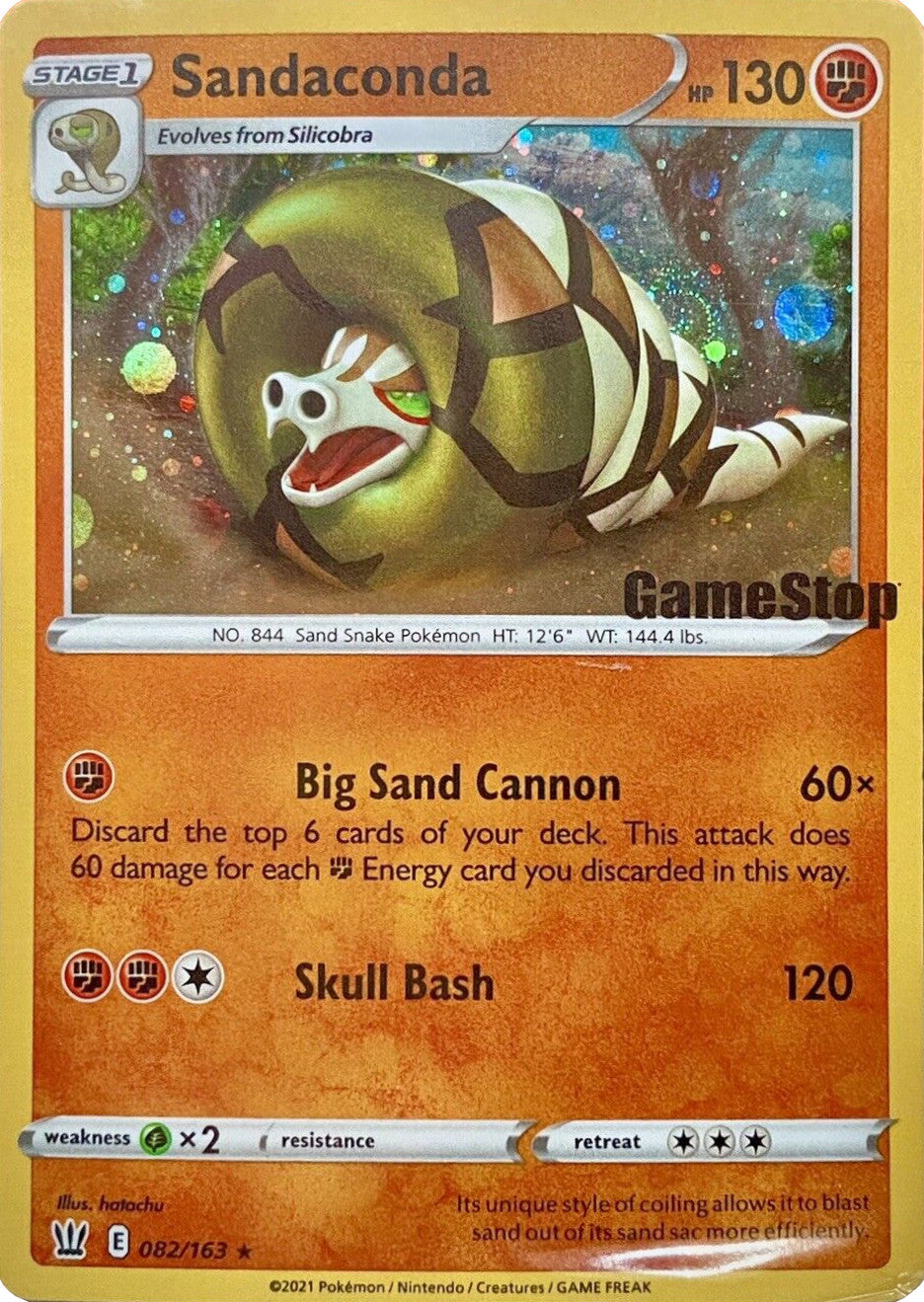 Sandaconda (082/163) (GameStop Exclusive) [Sword & Shield: Battle Styles] | Dumpster Cat Games
