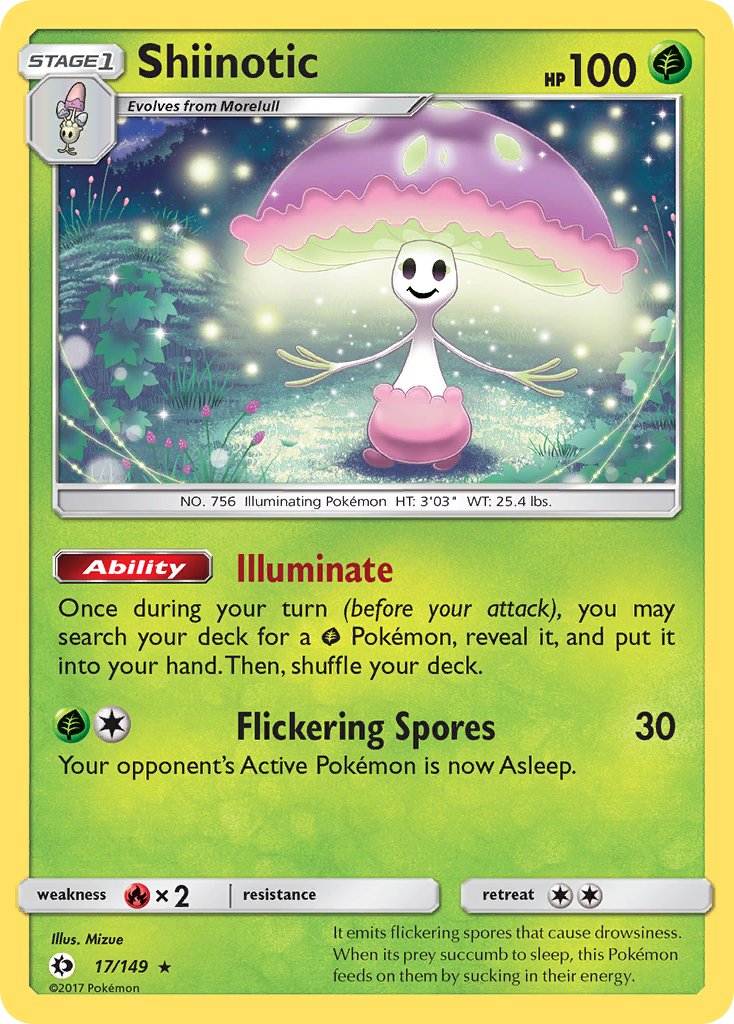 Shiinotic (17/149) (Theme Deck Exclusive) [Sun & Moon: Base Set] | Dumpster Cat Games