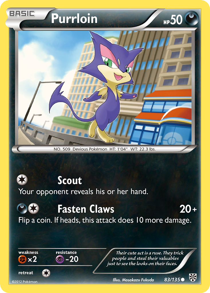 Purrloin (83/135) [Black & White: Plasma Storm] | Dumpster Cat Games