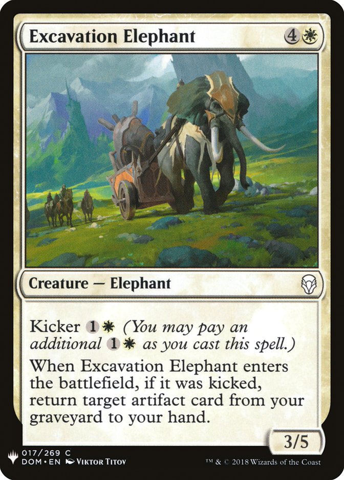 Excavation Elephant [Mystery Booster] | Dumpster Cat Games