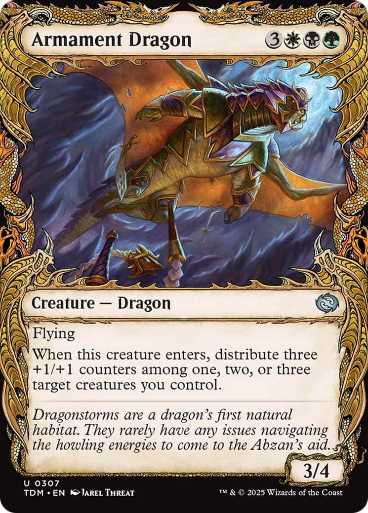 Armament Dragon (Showcase) [Tarkir: Dragonstorm] | Dumpster Cat Games