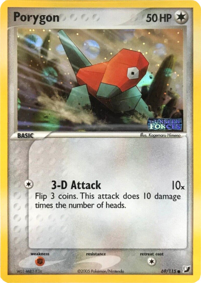 Porygon (69/115) (Stamped) [EX: Unseen Forces] | Dumpster Cat Games