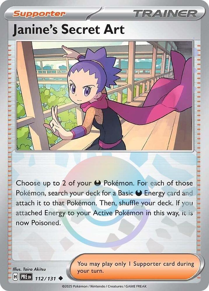 Janine's Secret Art (112/131) (Poke Ball Pattern) [Scarlet & Violet: Prismatic Evolutions] | Dumpster Cat Games
