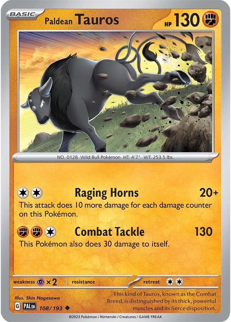 Paldean Tauros (108/193) [Scarlet & Violet: Paldea Evolved] | Dumpster Cat Games