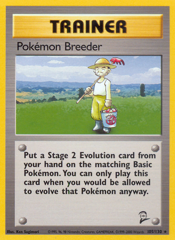 Pokemon Breeder (105/130) [Base Set 2] | Dumpster Cat Games