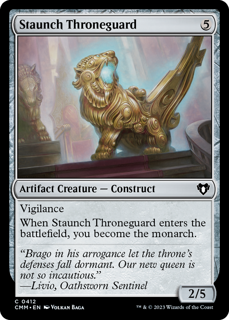 Staunch Throneguard [Commander Masters] | Dumpster Cat Games