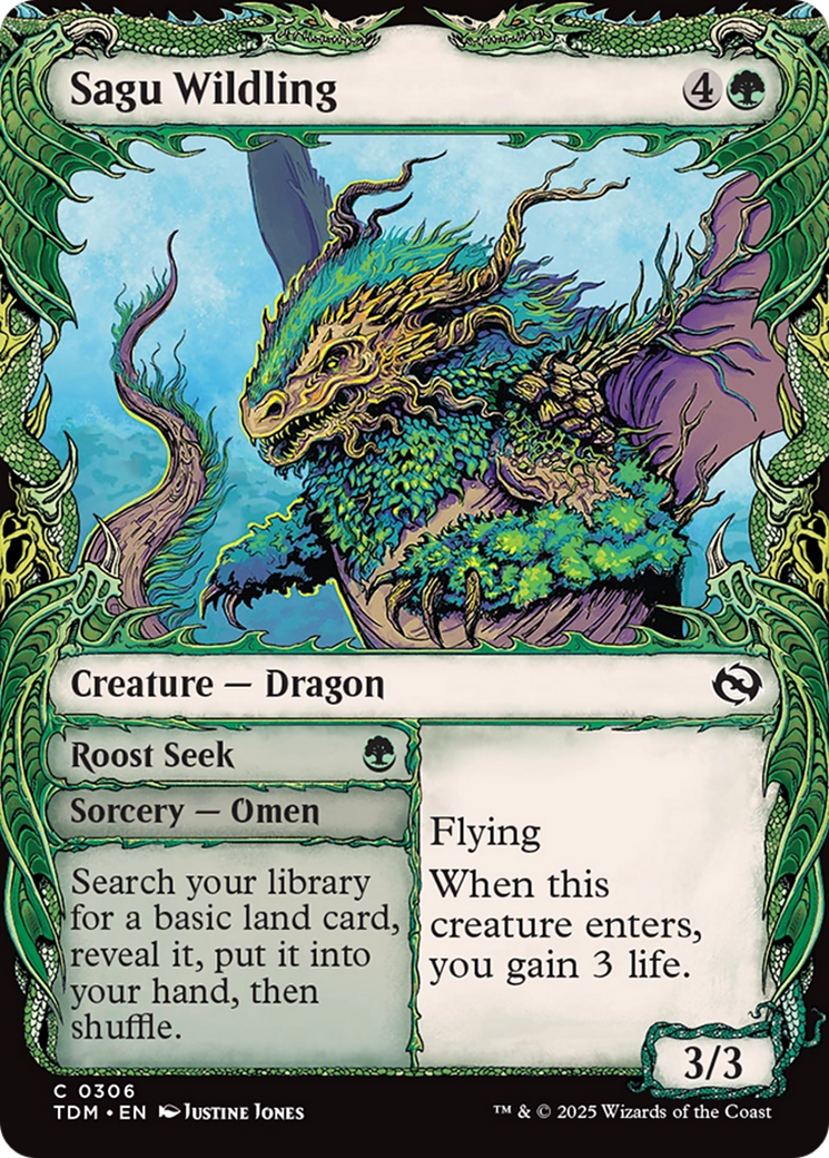 Sagu Wildling (Showcase) [Tarkir: Dragonstorm] | Dumpster Cat Games