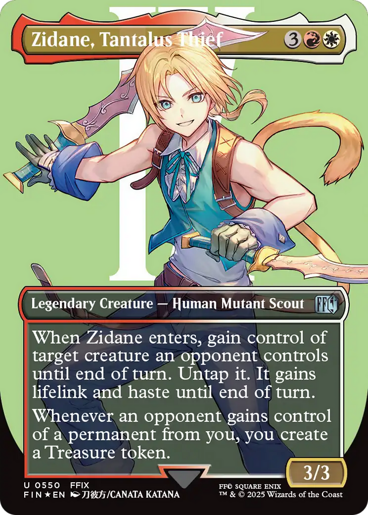 Zidane, Tantalus Thief (Borderless) (Surge Foil) [FINAL FANTASY] | Dumpster Cat Games