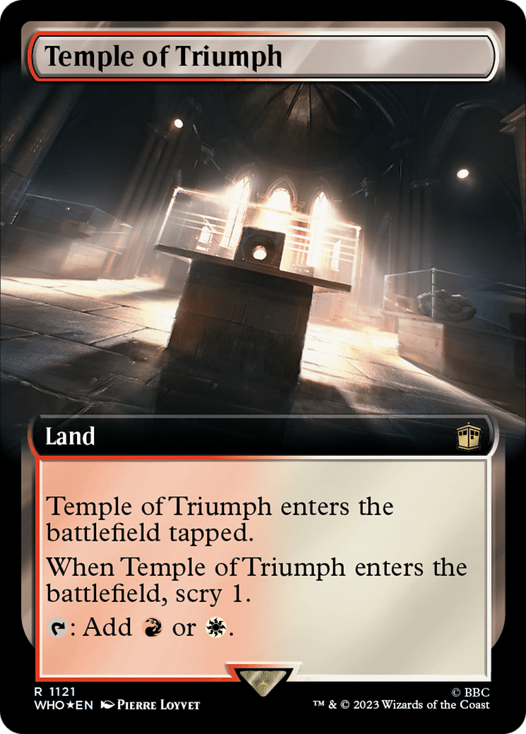 Temple of Triumph (Extended Art) (Surge Foil) [Doctor Who] | Dumpster Cat Games