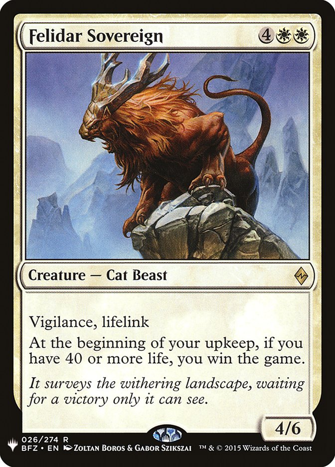 Felidar Sovereign [Mystery Booster] | Dumpster Cat Games