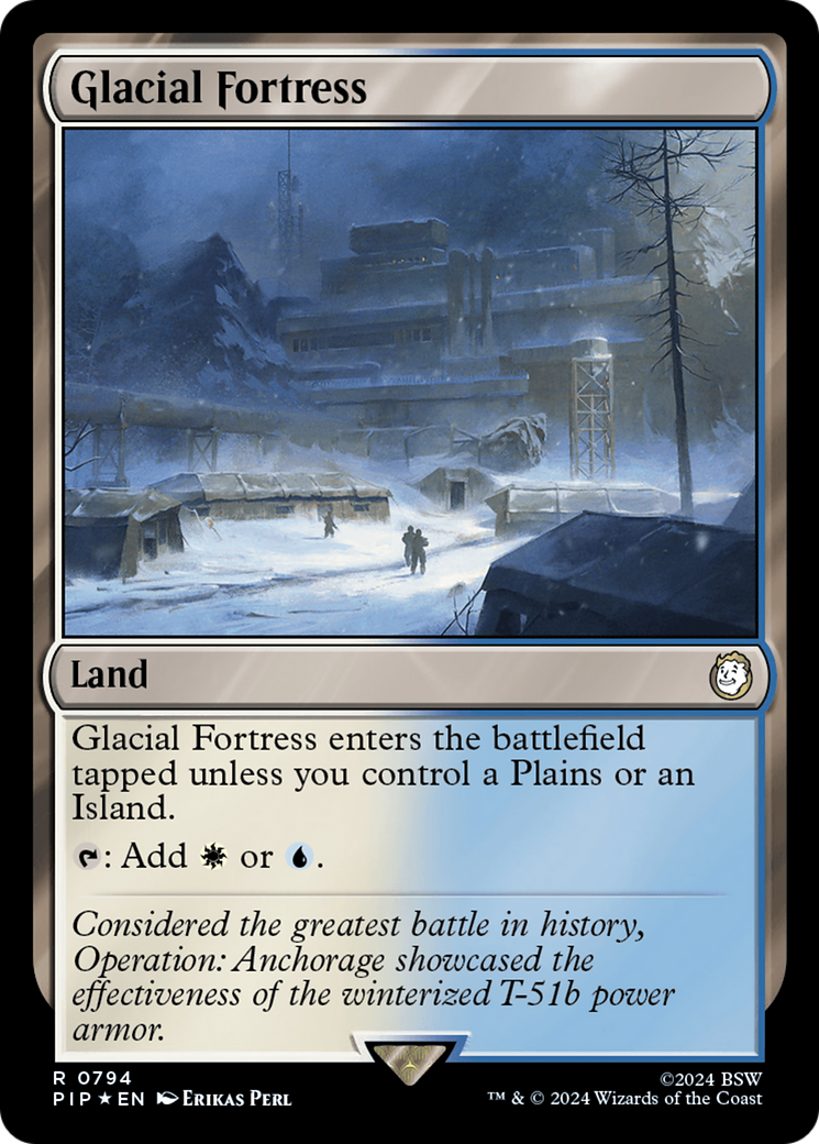 Glacial Fortress (Surge Foil) [Fallout] | Dumpster Cat Games