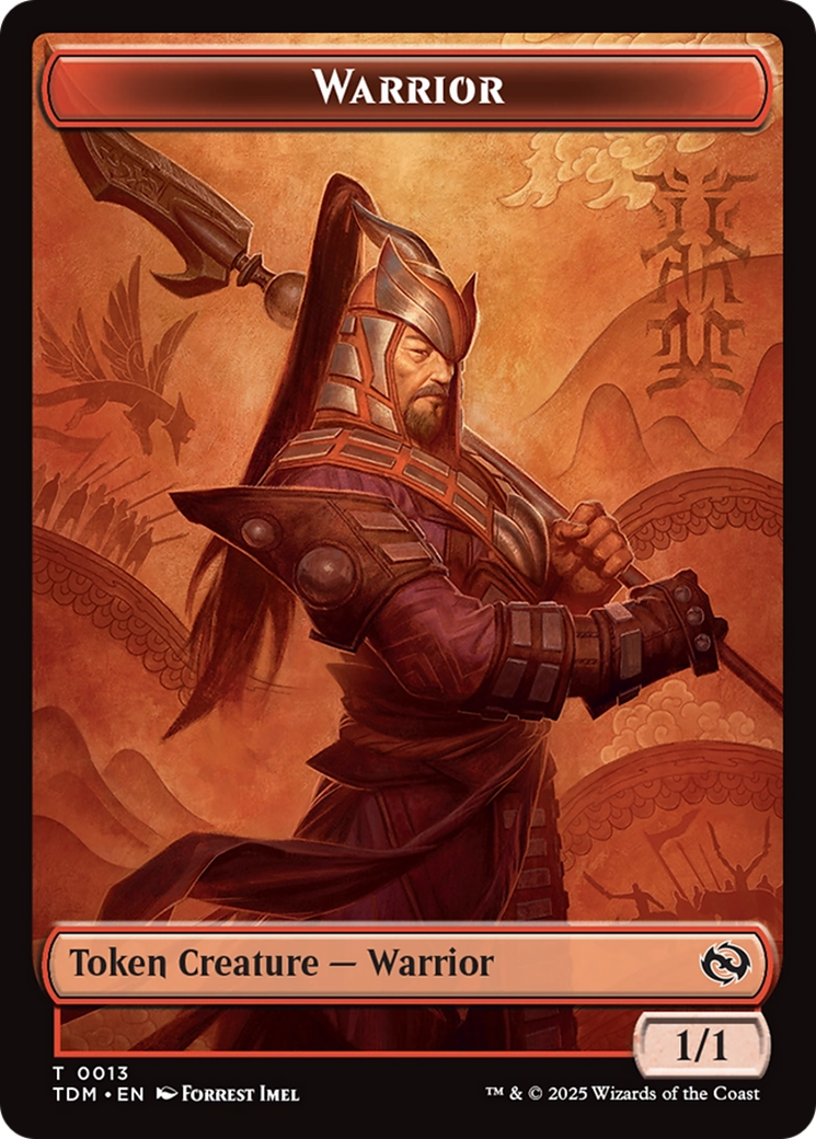 Servo // Warrior Double-Sided Token [Tarkir: Dragonstorm Commander Tokens] | Dumpster Cat Games