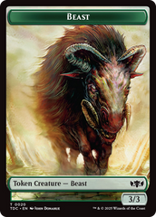 Beast // Treasure Double-Sided Token [Tarkir: Dragonstorm Commander Tokens] | Dumpster Cat Games