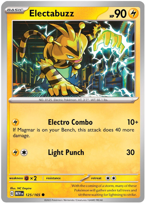 Electabuzz (125/165) [Scarlet & Violet 151] | Dumpster Cat Games
