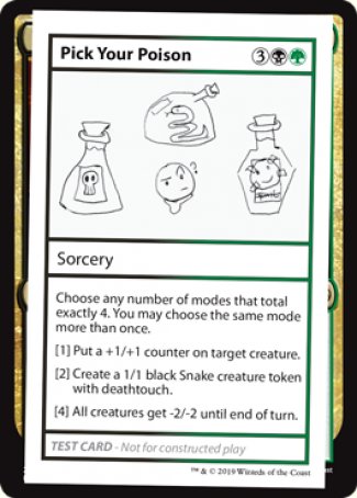 Pick Your Poison (2021 Edition) [Mystery Booster Playtest Cards] | Dumpster Cat Games