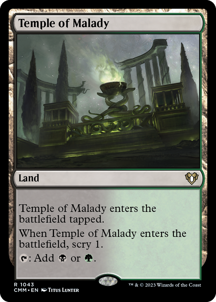 Temple of Malady [Commander Masters] | Dumpster Cat Games