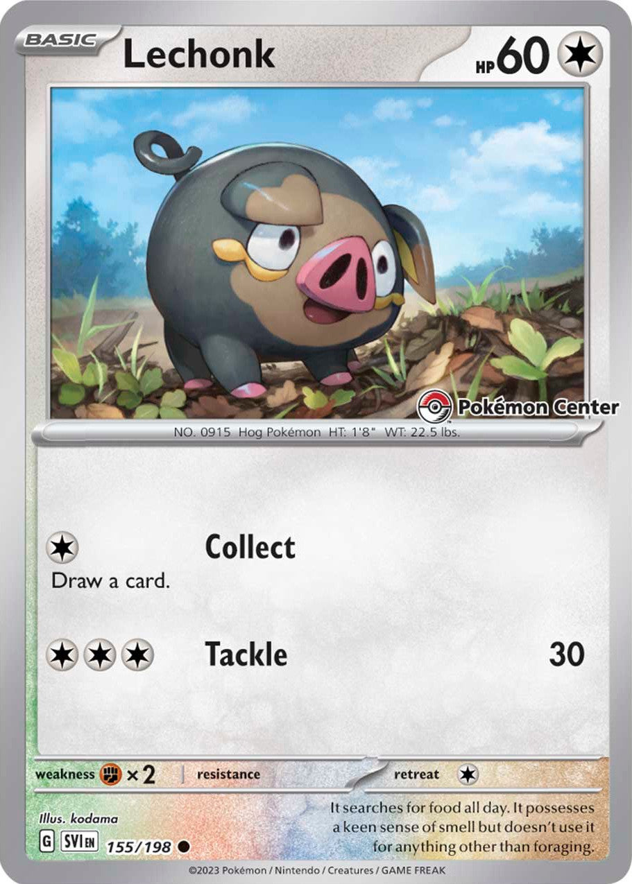 Lechonk (155/198) (Pokemon Center Exclusive) [Scarlet & Violet: Base Set] | Dumpster Cat Games