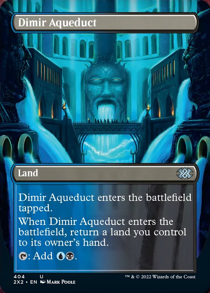 Dimir Aqueduct (Borderless Alternate Art) [Double Masters 2022] | Dumpster Cat Games