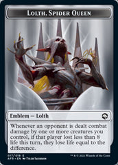 Wolf // Lolth, Spider Queen Emblem Double-Sided Token [Dungeons & Dragons: Adventures in the Forgotten Realms Tokens] | Dumpster Cat Games