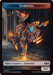 Elemental (0027) // Monk Double-Sided Token [Tarkir: Dragonstorm Commander Tokens] | Dumpster Cat Games