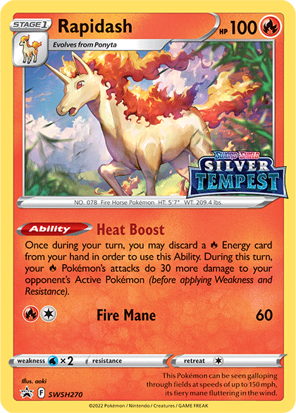 Rapidash (SWSH270) (Prerelease) [Sword & Shield: Black Star Promos] | Dumpster Cat Games