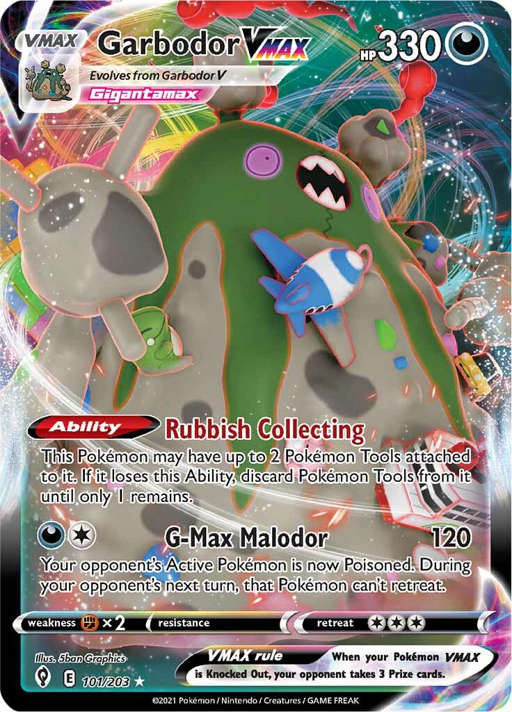 Garbodor VMAX (101/203) [Sword & Shield: Evolving Skies] | Dumpster Cat Games