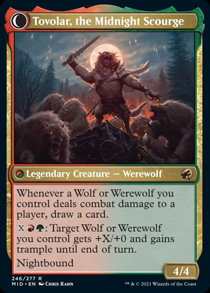 Tovolar, Dire Overlord // Tovolar, the Midnight Scourge [Innistrad: Midnight Hunt] | Dumpster Cat Games