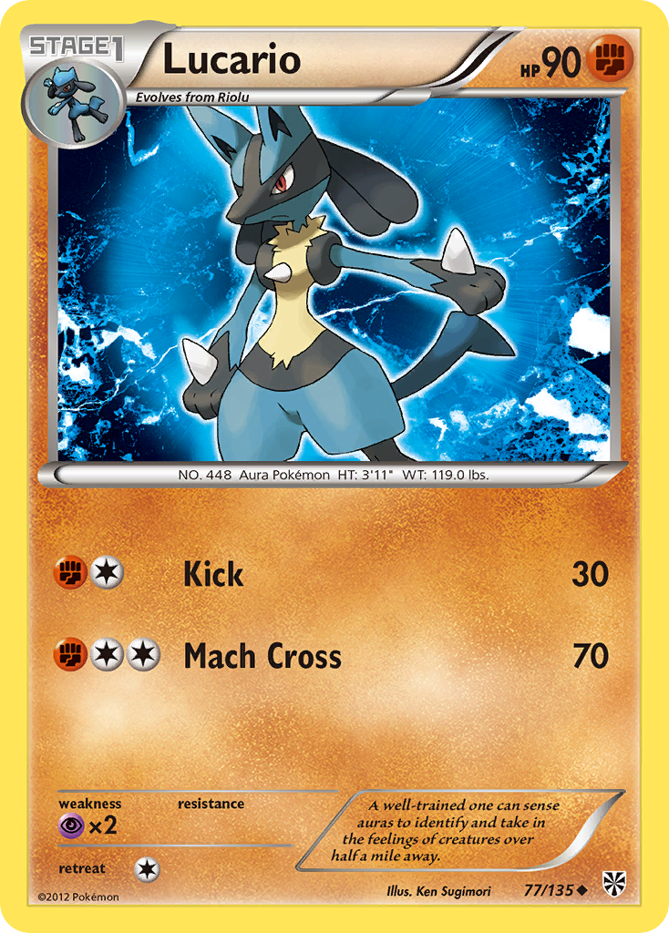 Lucario (77/135) [Black & White: Plasma Storm] | Dumpster Cat Games
