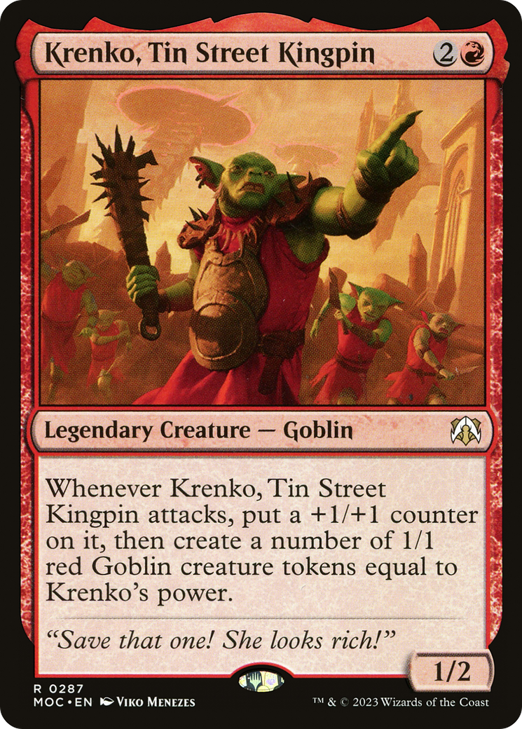 Krenko, Tin Street Kingpin [March of the Machine Commander] | Dumpster Cat Games
