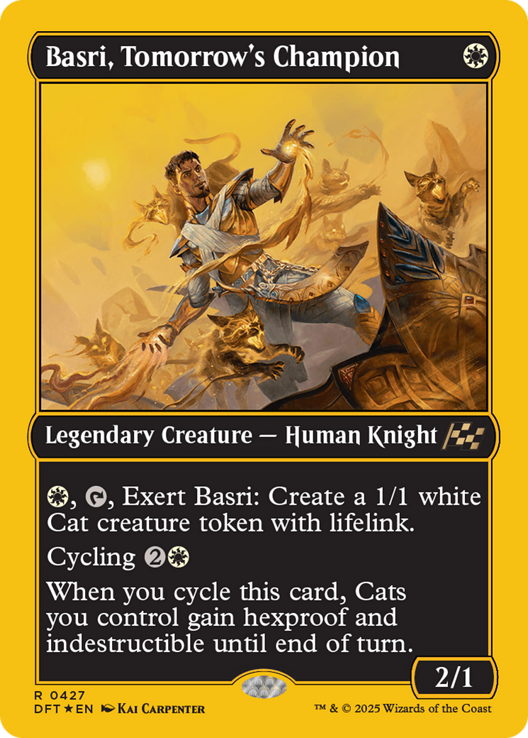Basri, Tomorrow's Champion (First-Place Foil) [Aetherdrift] | Dumpster Cat Games