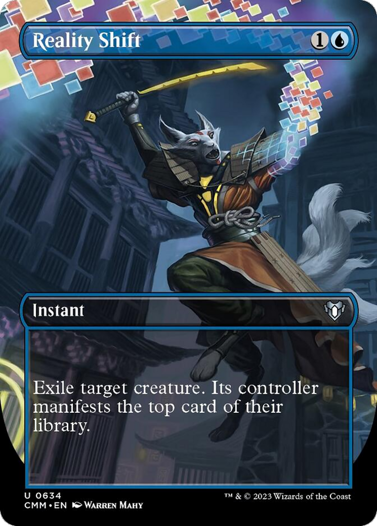 Reality Shift (Borderless Alternate Art) [Commander Masters] | Dumpster Cat Games