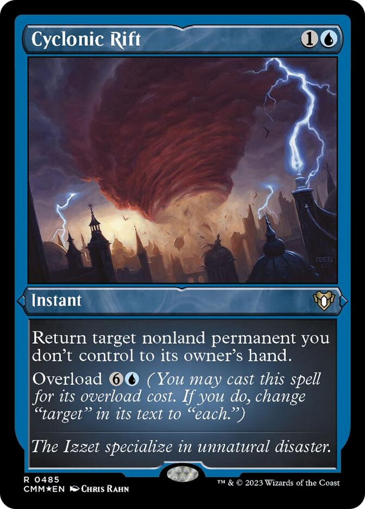 Cyclonic Rift (Foil Etched) [Commander Masters] | Dumpster Cat Games