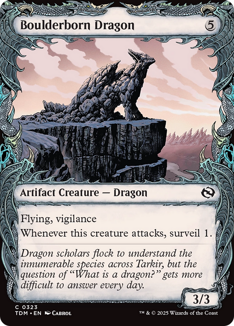Boulderborn Dragon (Showcase) [Tarkir: Dragonstorm] | Dumpster Cat Games