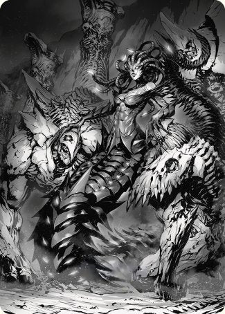 Vraska, Betrayal's Sting Art Card [Phyrexia: All Will Be One Art Series] | Dumpster Cat Games