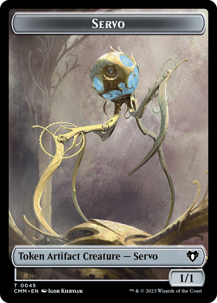 Servo // Elf Druid Double-Sided Token [Commander Masters Tokens] | Dumpster Cat Games