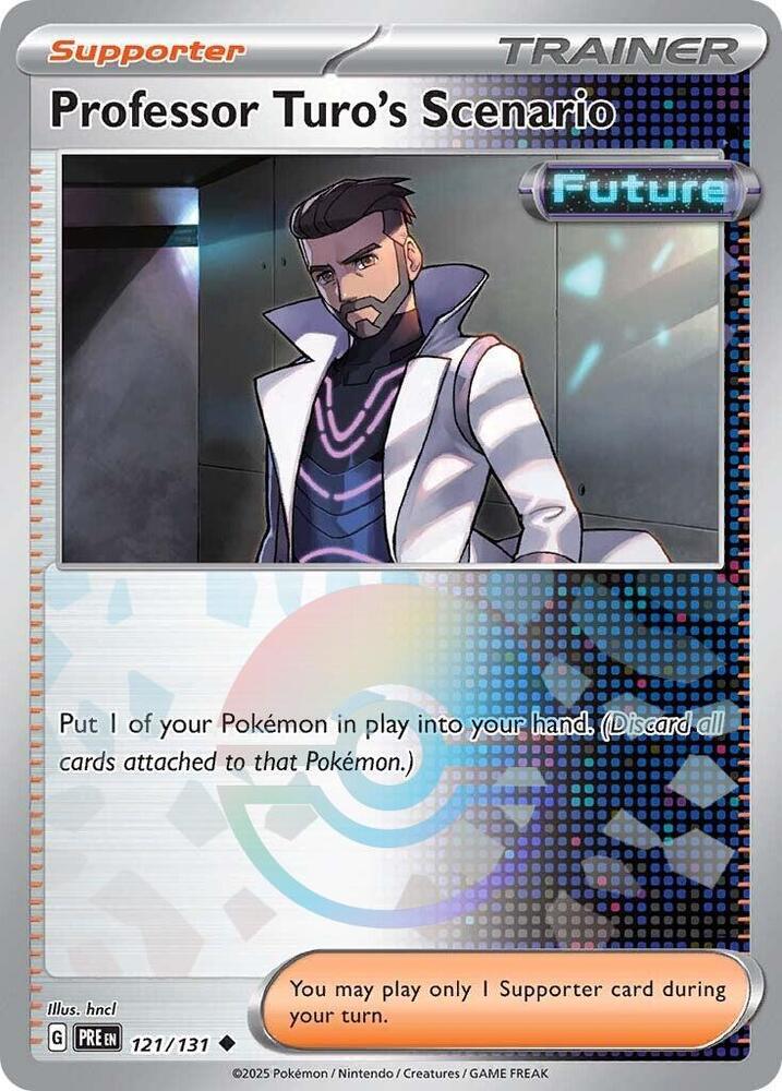 Professor Turo's Scenario (121/131) (Poke Ball Pattern) [Scarlet & Violet: Prismatic Evolutions] | Dumpster Cat Games