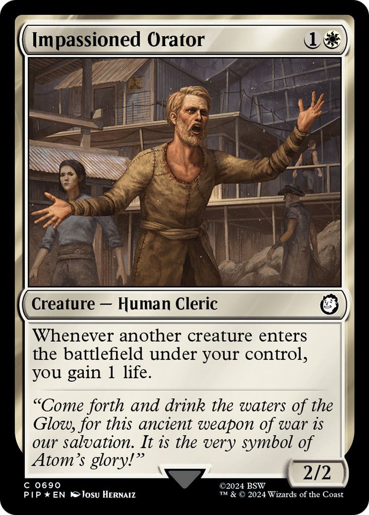 Impassioned Orator (Surge Foil) [Fallout] | Dumpster Cat Games