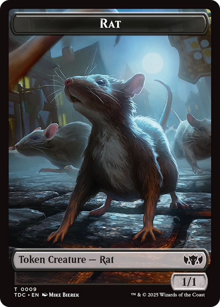 Human // Rat Double-Sided Token [Tarkir: Dragonstorm Commander Tokens] | Dumpster Cat Games