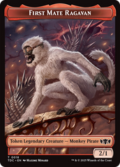 First Mate Ragavan // Treasure Double-Sided Token [Tarkir: Dragonstorm Commander Tokens] | Dumpster Cat Games
