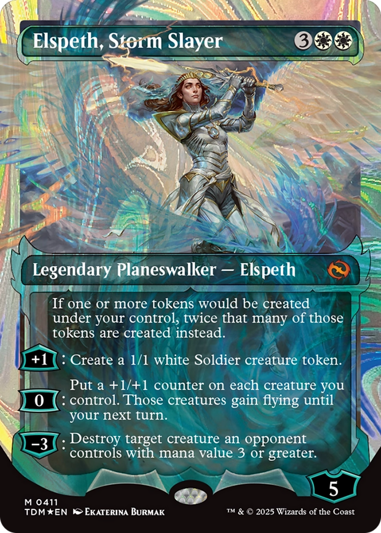Elspeth, Storm Slayer (Showcase) (Halo Foil) [Tarkir: Dragonstorm] | Dumpster Cat Games