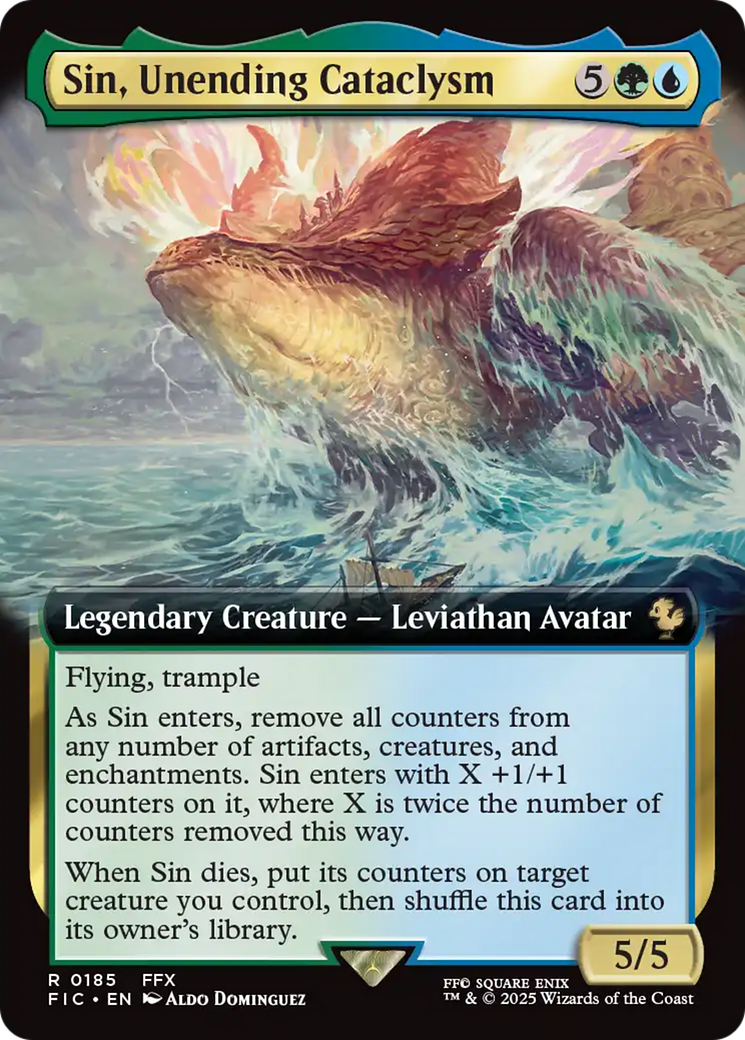 Sin, Unending Cataclysm (Extended Art) [FINAL FANTASY Commander] | Dumpster Cat Games