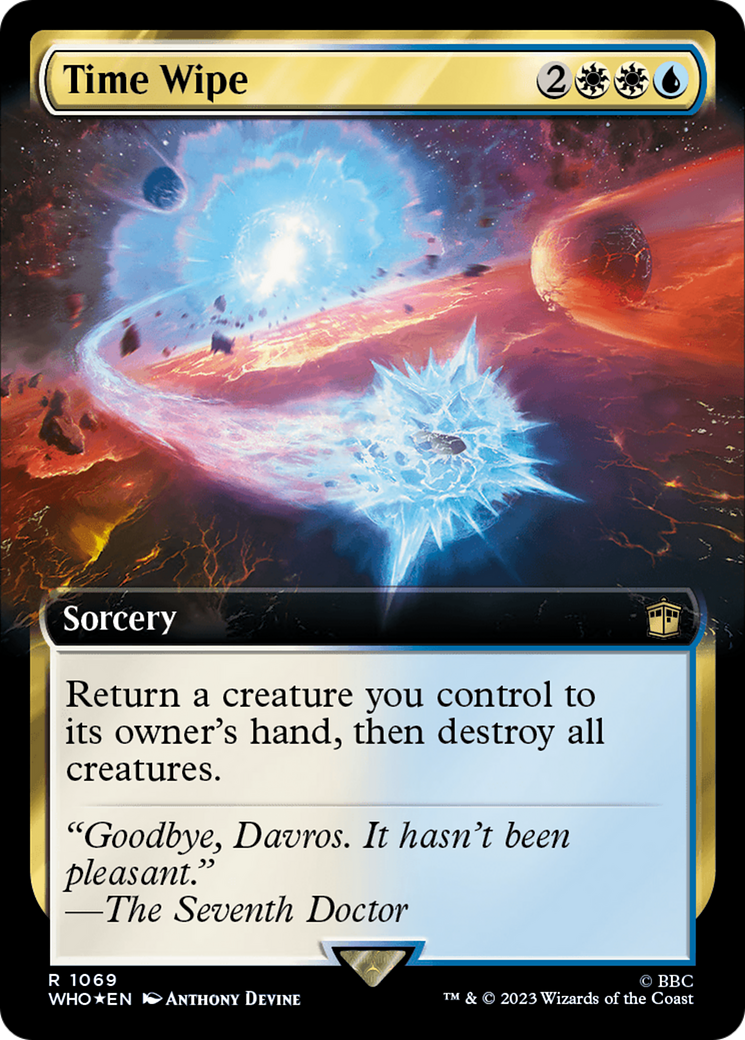 Time Wipe (Extended Art) (Surge Foil) [Doctor Who] | Dumpster Cat Games
