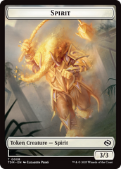 Spirit (0008) // Spirit (0009) Double-Sided Token [Tarkir: Dragonstorm Tokens] | Dumpster Cat Games