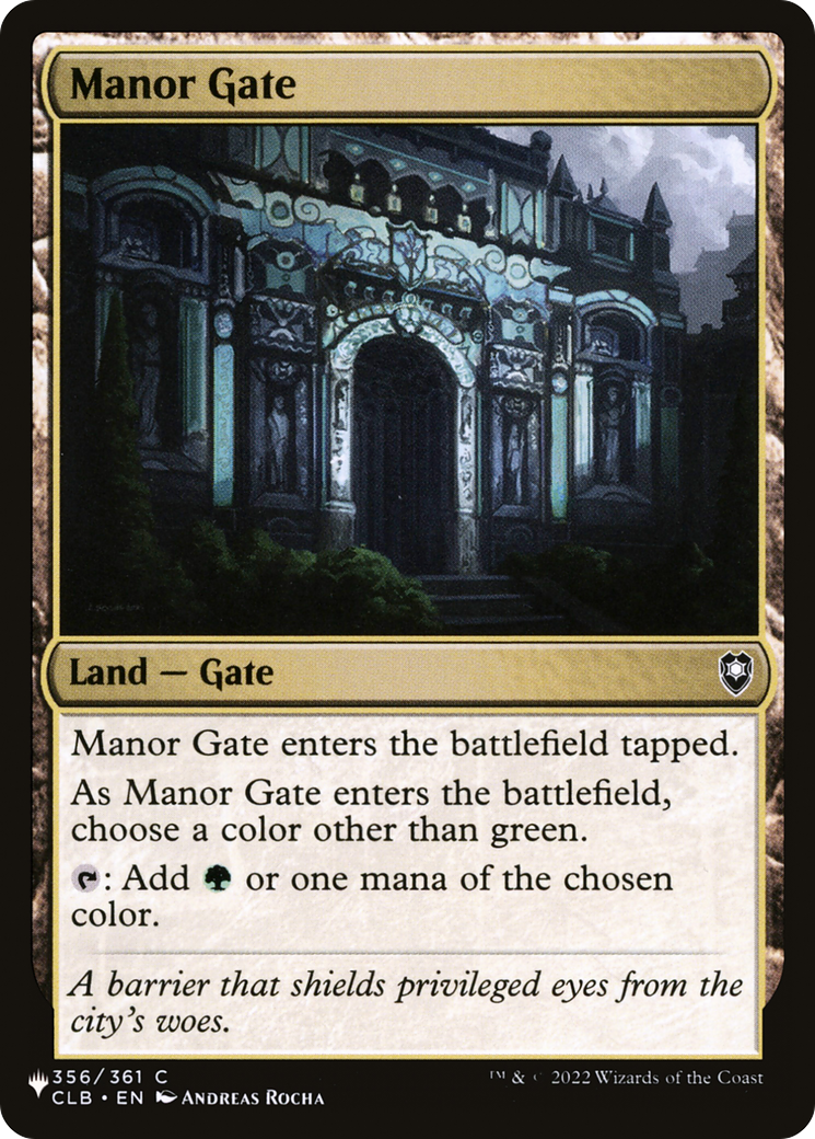 Manor Gate [The List] | Dumpster Cat Games
