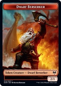 Dwarf Berserker // Shard Double-Sided Token [Kaldheim Tokens] | Dumpster Cat Games
