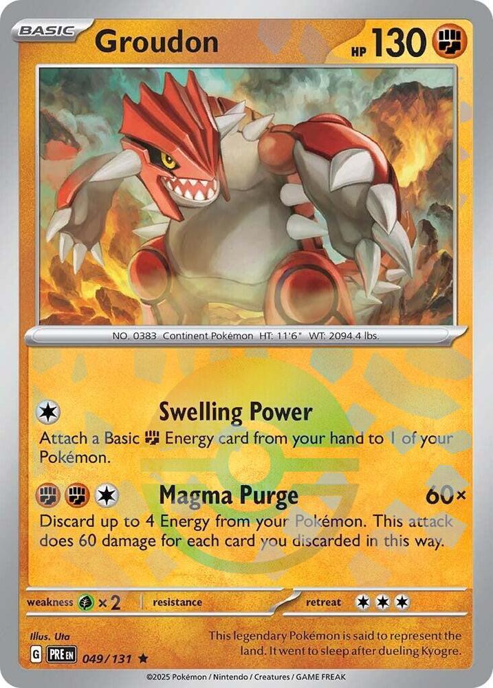 Groudon (049/131) (Poke Ball Pattern) [Scarlet & Violet: Prismatic Evolutions] | Dumpster Cat Games