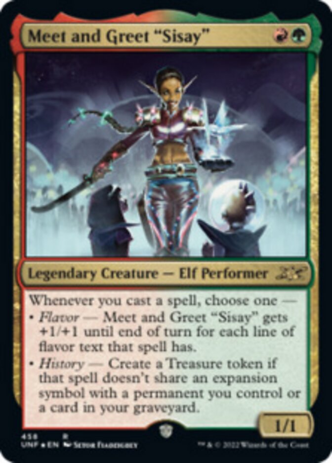 Meet and Greet "Sisay" (Galaxy Foil) [Unfinity] | Dumpster Cat Games
