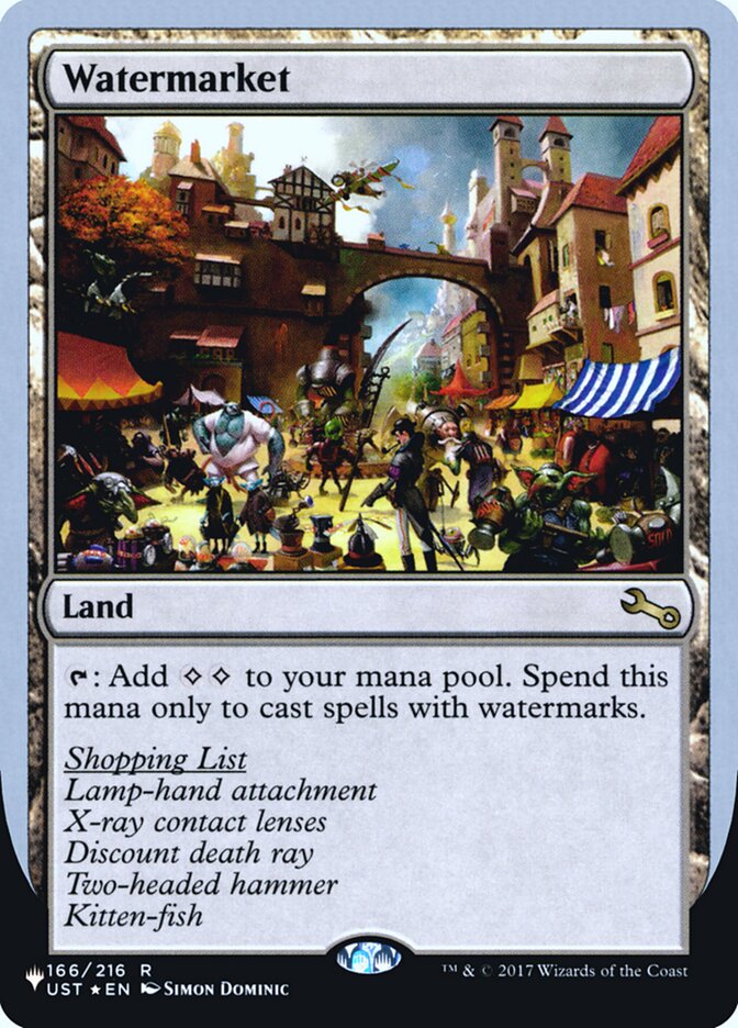 Watermarket (Unfinity Foil Edition) [The List] | Dumpster Cat Games