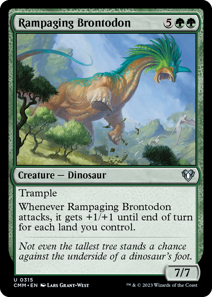 Rampaging Brontodon [Commander Masters] | Dumpster Cat Games